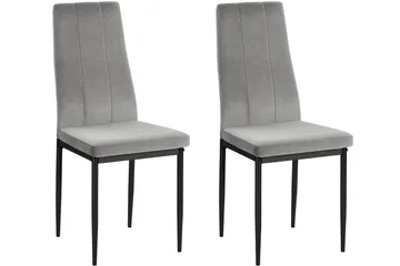 Aggarp Matstol - Sammet/Grå - Möbler - Fåtölj & stolar - Matstol & köksstol