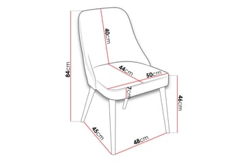 Aldbrough Matstol i Sammet med Träben - Rosa - Möbler - Fåtölj & stolar - Matstol & köksstol