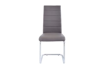 Aleia Matstol Konstläder 2-pack - Grå/Silver - Möbler - Fåtölj & stolar - Matstol & köksstol