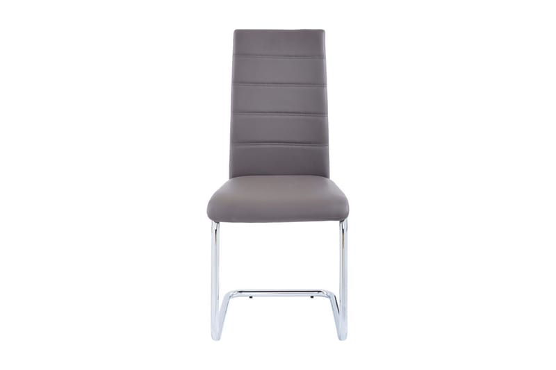 Aleia Matstol Konstläder 2-pack - Grå/Silver - Möbler - Fåtölj & stolar - Matstol & köksstol