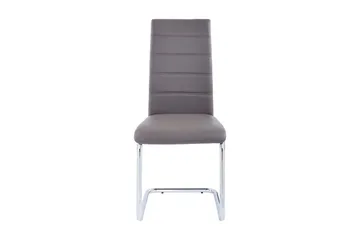 Aleia Matstol Konstläder 2-pack - Grå/Silver - Möbler - Fåtölj & stolar - Matstol & köksstol