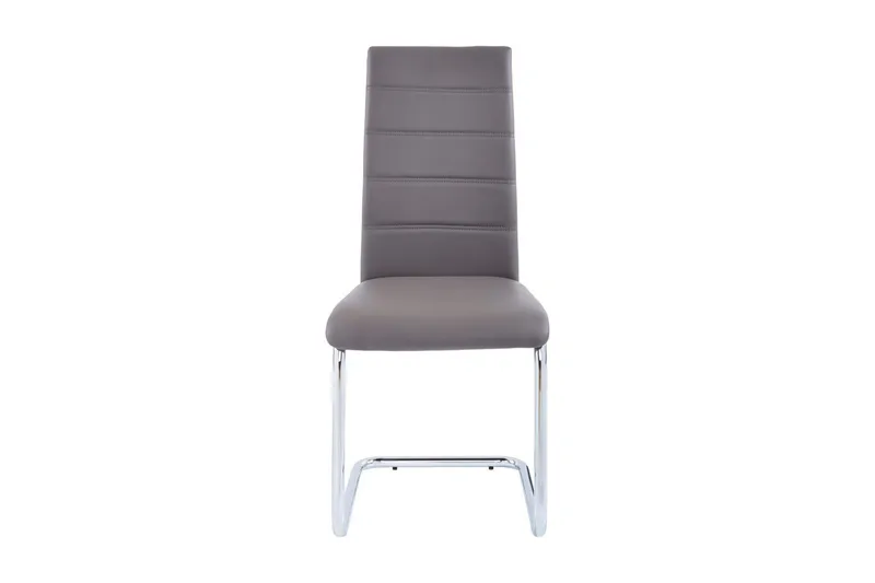Aleia Matstol Konstläder 2-pack - Grå/Silver - Möbler - Fåtölj & stolar - Matstol & köksstol