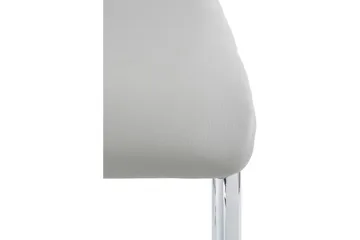 Aleia Matstol Konstläder 4-pack - Ljusgrå/Krom - Möbler - Fåtölj & stolar - Matstol & köksstol