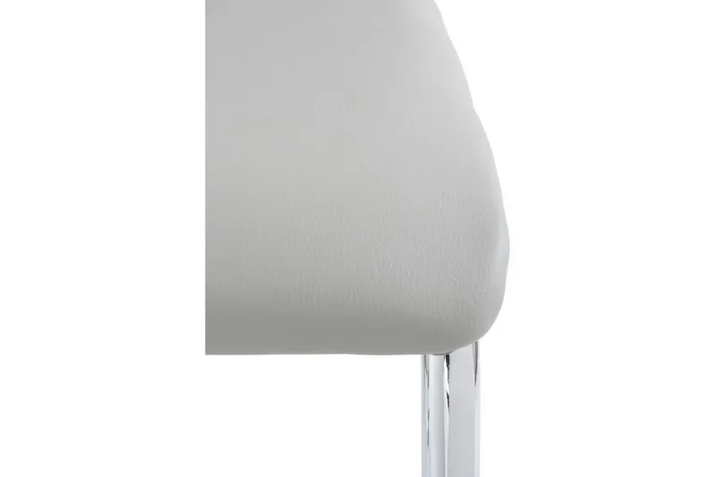 Aleia Matstol Konstläder 4-pack - Ljusgrå/Krom - Möbler - Fåtölj & stolar - Matstol & köksstol