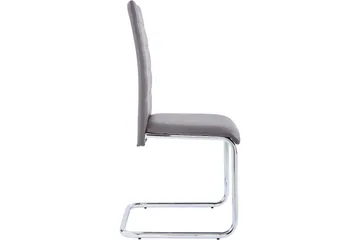 Aleia Matstol Konstläder 4-pack - Grå - Möbler - Fåtölj & stolar - Matstol & köksstol