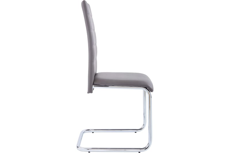 Aleia Matstol Konstläder 4-pack - Grå - Möbler - Fåtölj & stolar - Matstol & köksstol