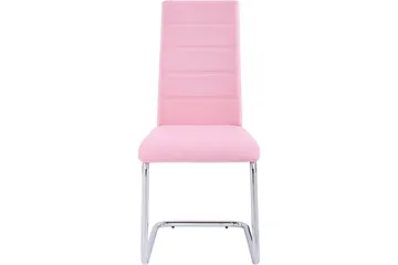 Aleia Matstol Konstläder 4-pack - Rosa/Krom - Möbler - Fåtölj & stolar - Matstol & köksstol