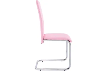 Aleia Matstol Konstläder 4-pack - Rosa/Krom - Möbler - Fåtölj & stolar - Matstol & köksstol