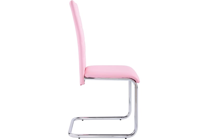 Aleia Matstol Konstläder 4-pack - Rosa/Krom - Möbler - Fåtölj & stolar - Matstol & köksstol