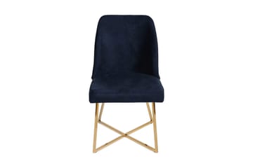 Alsacia Matstol - Guld/Mörkblå - Möbler - Fåtölj & stolar - Matstol & köksstol