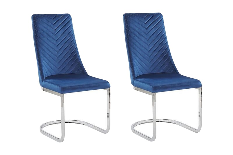Altoona Matstol 2-pack - Sammet/Marinblå - Möbler - Fåtölj & stolar - Matstol & köksstol