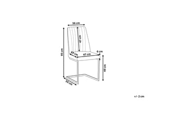 Arnia Matstol 2-pack - Sammet/Grå - Möbler - Fåtölj & stolar - Matstol & köksstol