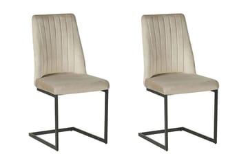 Arnia Matstol 2-pack - Sammet/Grå - Möbler - Fåtölj & stolar - Matstol & köksstol