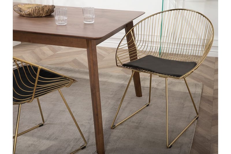 Aurora Stol Set Om 2 St - Guld - Möbler - Fåtölj & stolar - Matstol & köksstol