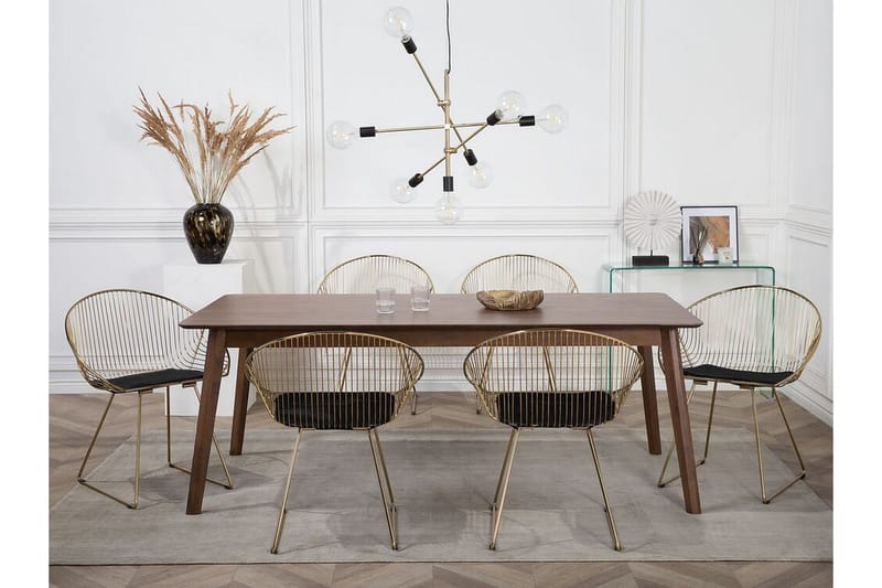 Aurora Stol Set Om 2 St - Guld - Möbler - Fåtölj & stolar - Matstol & köksstol