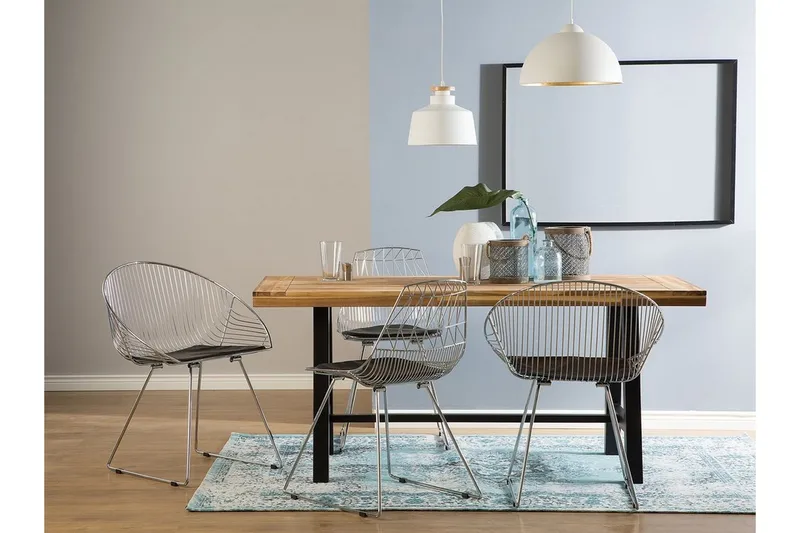 Aurora Stol Set Om 2 St - Silver - Möbler - Fåtölj & stolar - Matstol & köksstol