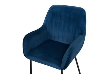 Axson Stol 2-Pack Sammet - Blå - Möbler - Fåtölj & stolar - Matstol & köksstol