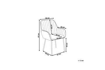 Axson Stol 2-Pack Sammet - Blå - Möbler - Fåtölj & stolar - Matstol & köksstol