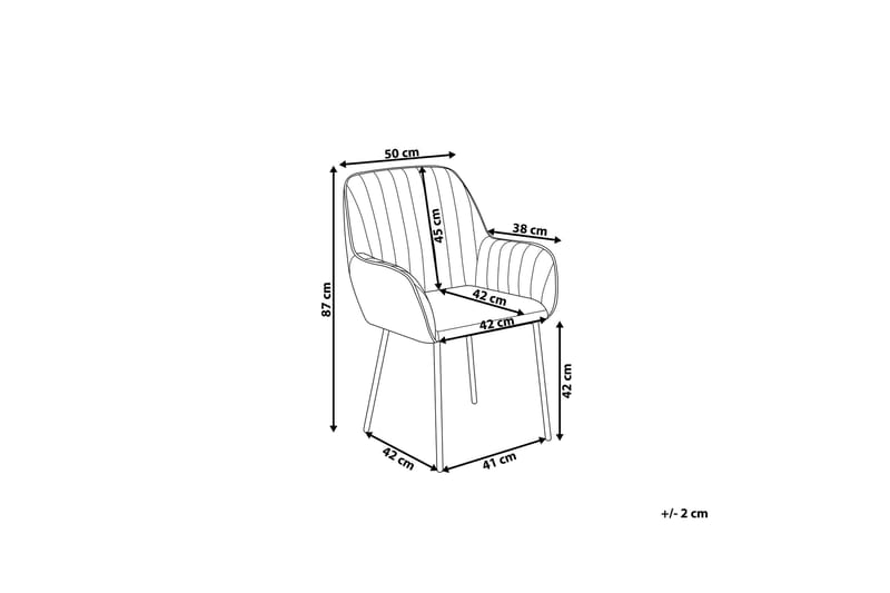 Axson Stol 2-Pack Sammet - Blå - Möbler - Fåtölj & stolar - Matstol & köksstol