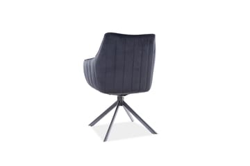 Azaila Karmstol Snurrbar - Sammet/Svart - Möbler - Fåtölj & stolar - Matstol & köksstol