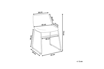 Batavia Stol Set Om 2 St - Grå - Möbler - Fåtölj & stolar - Matstol & köksstol
