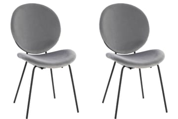 Bearvalley Matstol - Sammet/Grå/Svart - Möbler - Fåtölj & stolar - Matstol & köksstol