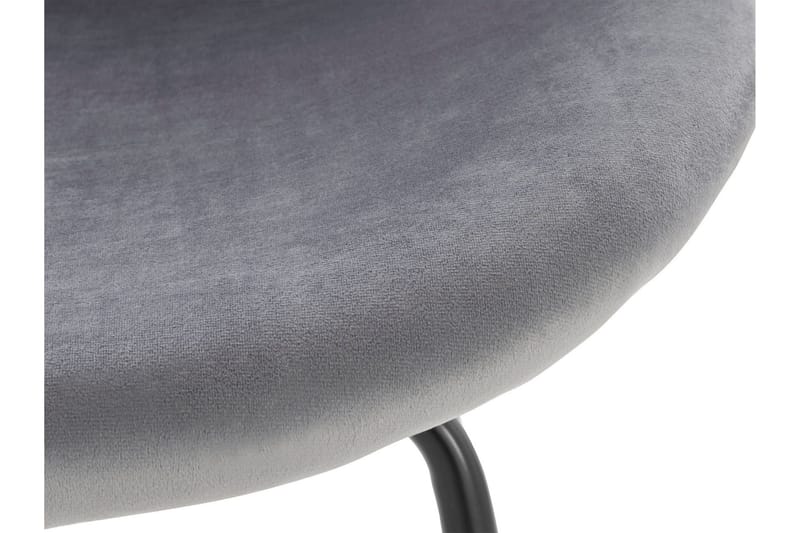 Bearvalley Matstol - Sammet/Grå/Svart - Möbler - Fåtölj & stolar - Matstol & köksstol