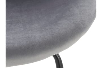 Bearvalley Matstol - Sammet/Grå/Svart - Möbler - Fåtölj & stolar - Matstol & köksstol