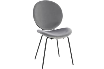 Bearvalley Matstol - Sammet/Grå/Svart - Möbler - Fåtölj & stolar - Matstol & köksstol