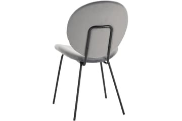 Bearvalley Matstol - Sammet/Grå/Svart - Möbler - Fåtölj & stolar - Matstol & köksstol