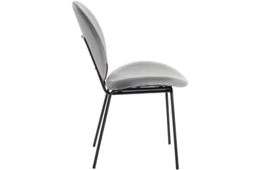 Bearvalley Matstol - Sammet/Grå/Svart - Möbler - Fåtölj & stolar - Matstol & köksstol