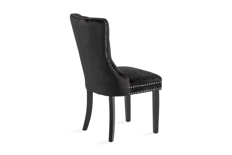 Bergviken Matstol Sammet - Svart / Trä - Möbler - Fåtölj & stolar - Matstol & köksstol