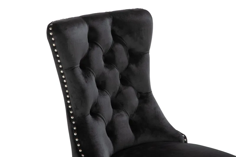 Bergviken Matstol Sammet - Svart / Trä - Möbler - Fåtölj & stolar - Matstol & köksstol