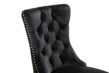 Bergviken Matstol Sammet - Svart / Trä - Möbler - Fåtölj & stolar - Matstol & köksstol