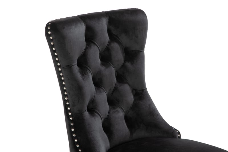 Bergviken Matstol Sammet - Svart / Trä - Möbler - Fåtölj & stolar - Matstol & köksstol