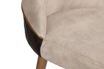 Berriaren Matstol i Sammet med Träben - Ljusbeige - Möbler - Fåtölj & stolar - Matstol & köksstol