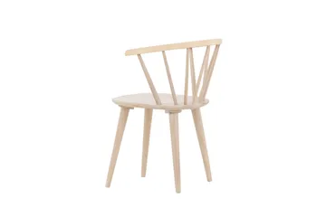 Bobby Karmstol med Armstöd - Vitlaserad / Gummiträ - Möbler - Fåtölj & stolar - Matstol & köksstol