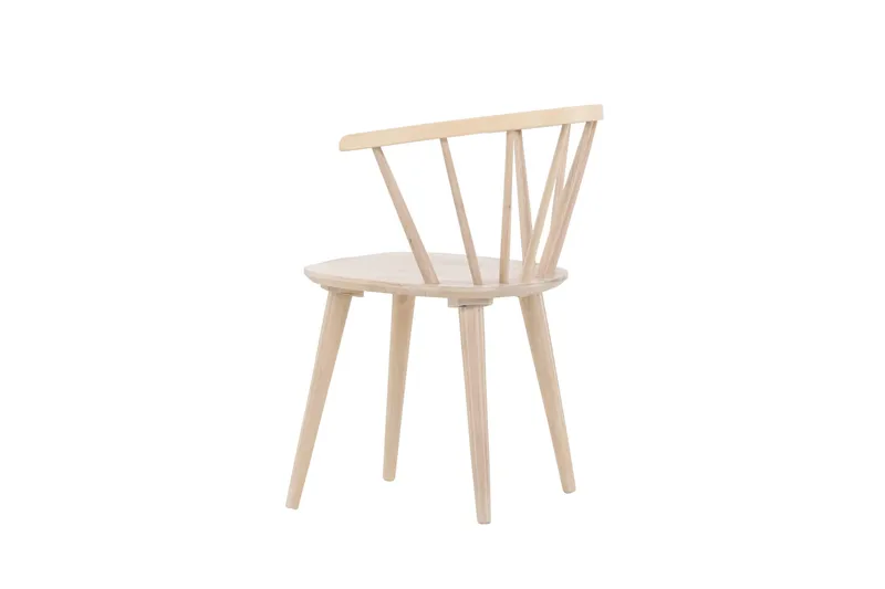 Bobby Karmstol med Armstöd - Vitlaserad / Gummiträ - Möbler - Fåtölj & stolar - Matstol & köksstol