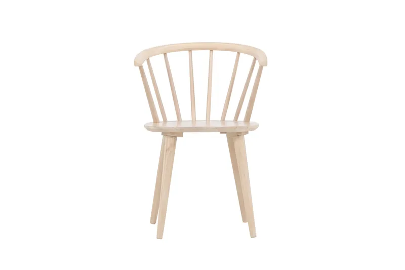 Bobby Karmstol med Armstöd - Vitlaserad / Gummiträ - Möbler - Fåtölj & stolar - Matstol & köksstol