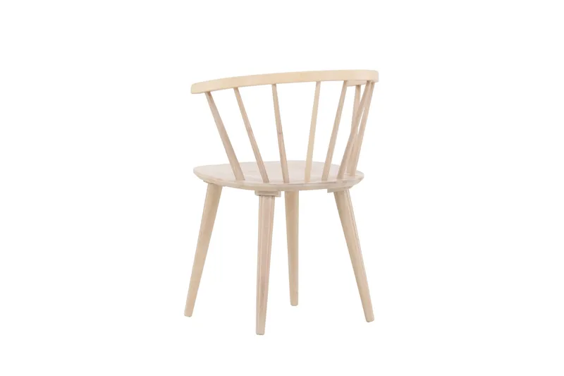 Bobby Karmstol med Armstöd - Vitlaserad / Gummiträ - Möbler - Fåtölj & stolar - Matstol & köksstol