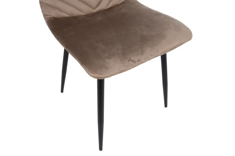 Brie Stol Beige Sammet - Möbler - Fåtölj & stolar - Matstol & köksstol