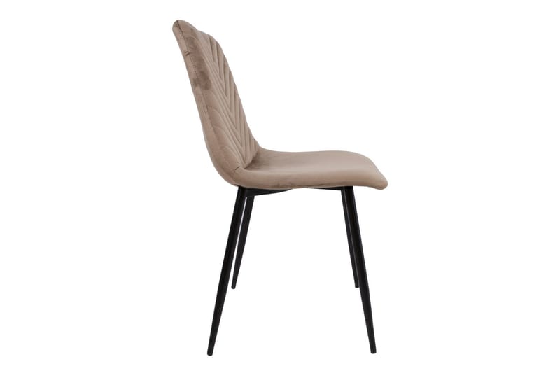 Brie Stol Beige Sammet - Möbler - Fåtölj & stolar - Matstol & köksstol