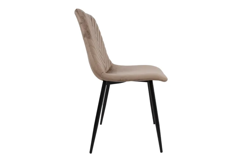 Brie Stol Beige Sammet - Möbler - Fåtölj & stolar - Matstol & köksstol