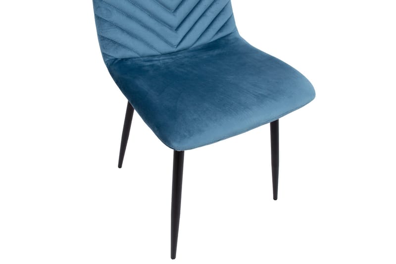 Brie Stol Blå Sammet - Möbler - Fåtölj & stolar - Matstol & köksstol
