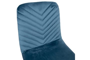 Brie Stol Blå Sammet - Möbler - Fåtölj & stolar - Matstol & köksstol