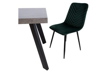 Brie Stol Mörkgrå Sammet - Möbler - Fåtölj & stolar - Matstol & köksstol