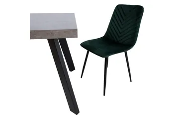 Brie Stol Mörkgrå Sammet - Möbler - Fåtölj & stolar - Matstol & köksstol