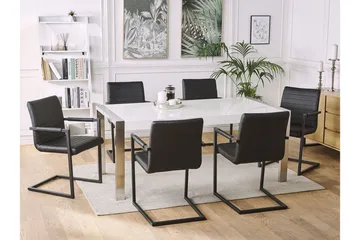 Buford Matstol 2-pack - Konstläder/Svart - Möbler - Fåtölj & stolar - Matstol & köksstol