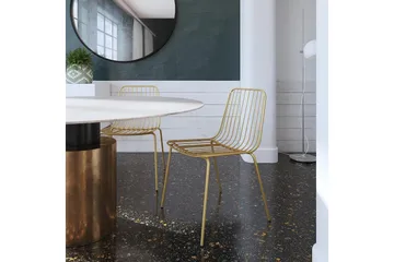 Caden Matstol Guld 2-pack - Dorel Home - Möbler - Fåtölj & stolar - Matstol & köksstol