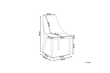 Camino Stol Set Om 2 St - Grå - Möbler - Fåtölj & stolar - Matstol & köksstol